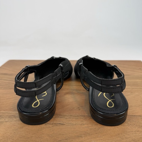 New Womens Sam Edelman Cecelia Black‎ Slingback Pointed Flats Shoes Size 7 M - Picture 6 of 8